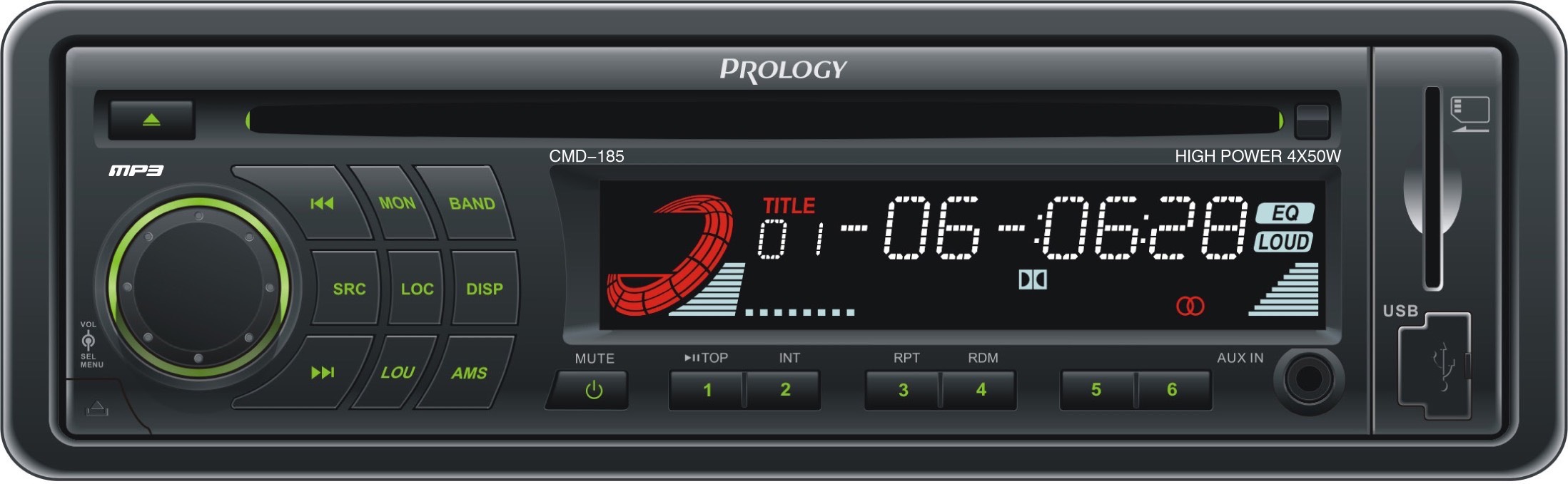 Перейти к просмотру продукта PROLOGY CMD-185U cd/mp3 ресивер